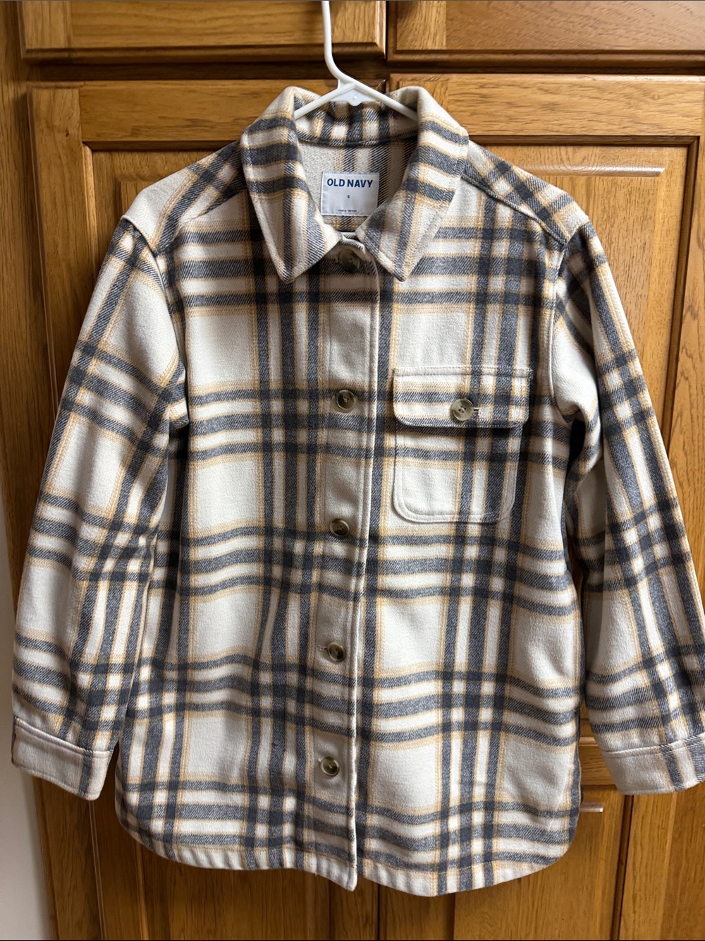 NWOT Old Navy Plaid Soft-Brushed Utility Shacket size small